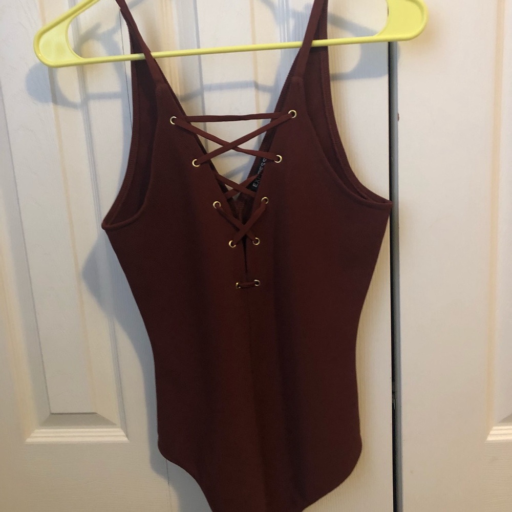 Never worn express lace up bodysuit